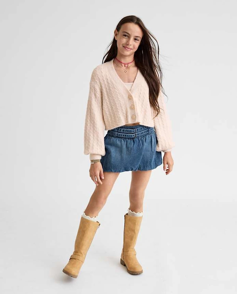 Tween Girls Denim Bubble Skort