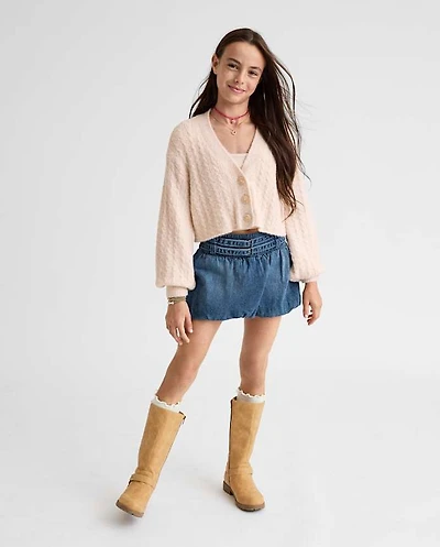 Tween Girls Denim Bubble Skort