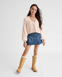 Tween Girls Denim Bubble Skort