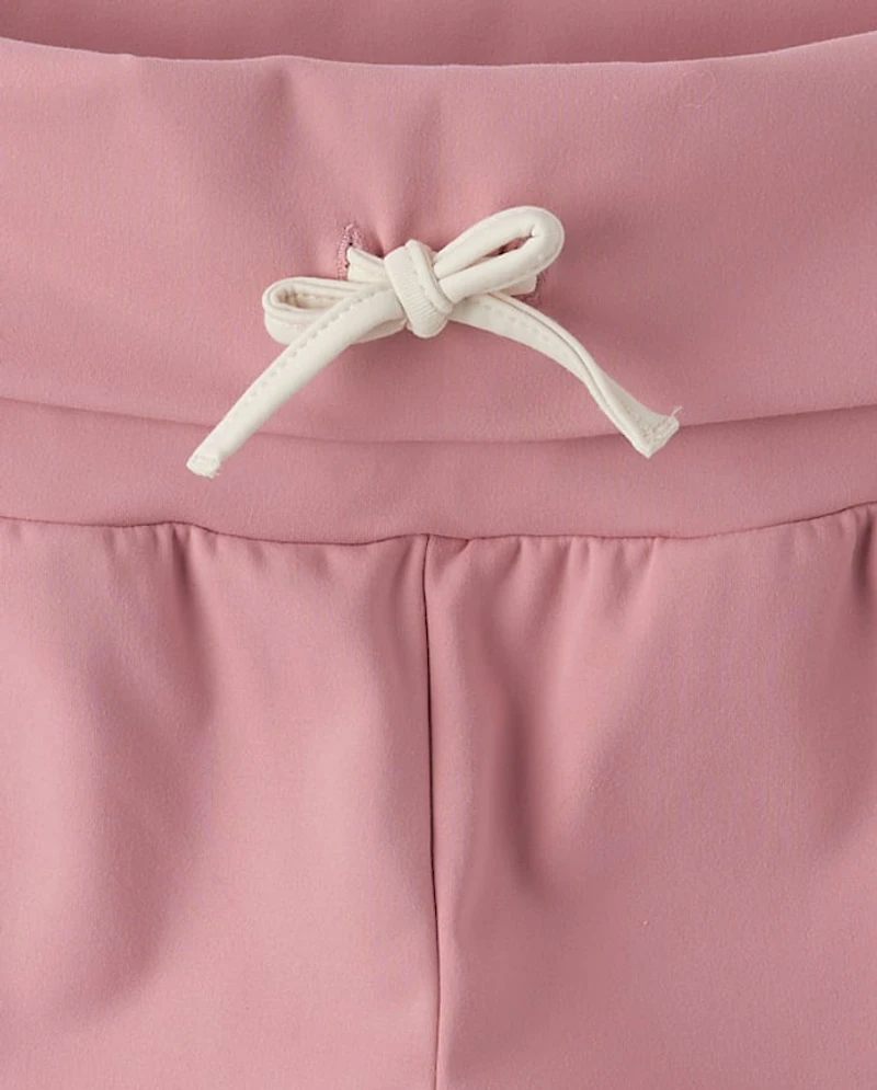 Tween Girls Quick Dry High Rise Foldover Dolphin Shorts