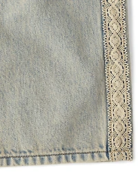 Tween Girls Lace Trim Baggy Jeans