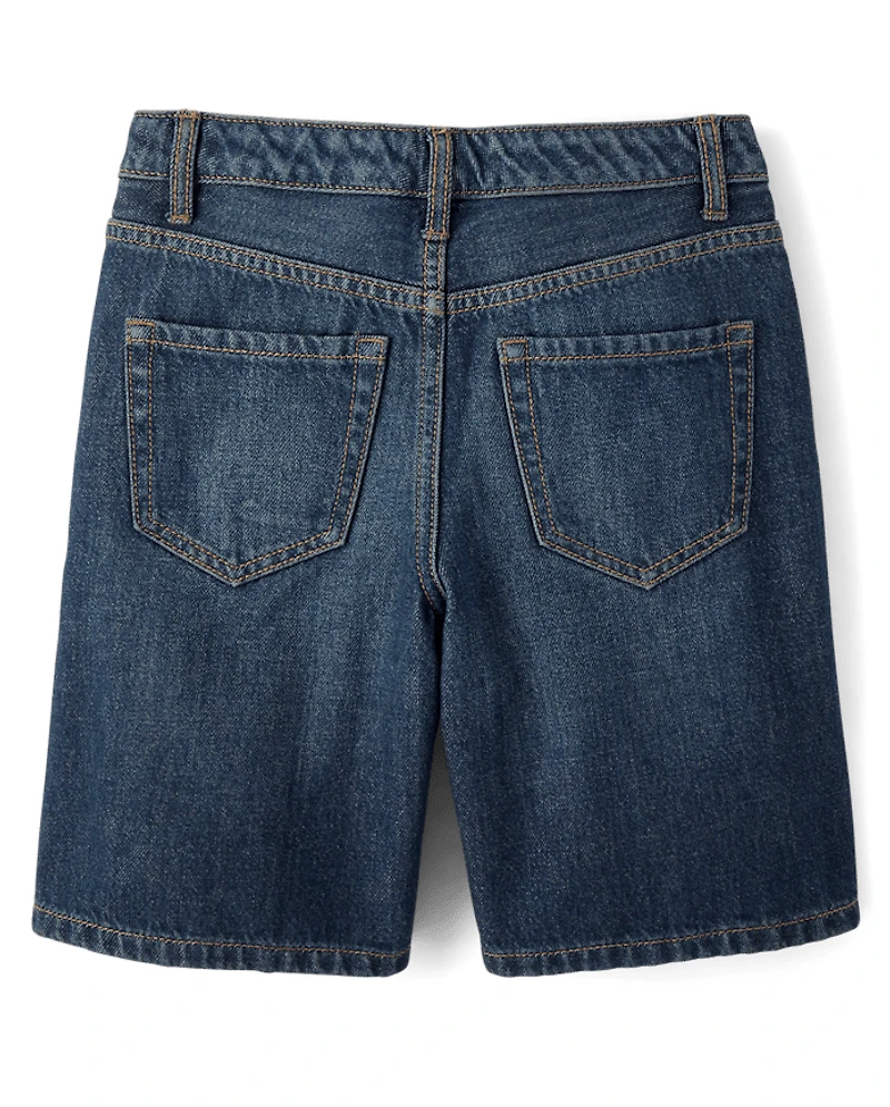 Tween Girls Studded Rhinestone Jean Shorts