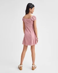 Tween Girls Floral Lace Mini Dress