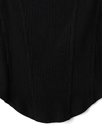 Tween Girls Ribbed Lace Corset Tank Top