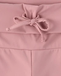 Tween Girls Quick Dry High Rise Foldover Leggings