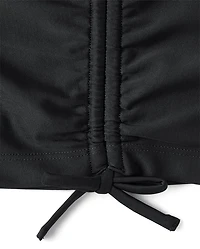 Tween Girls Floral Ruched 3-Piece Swimsuit