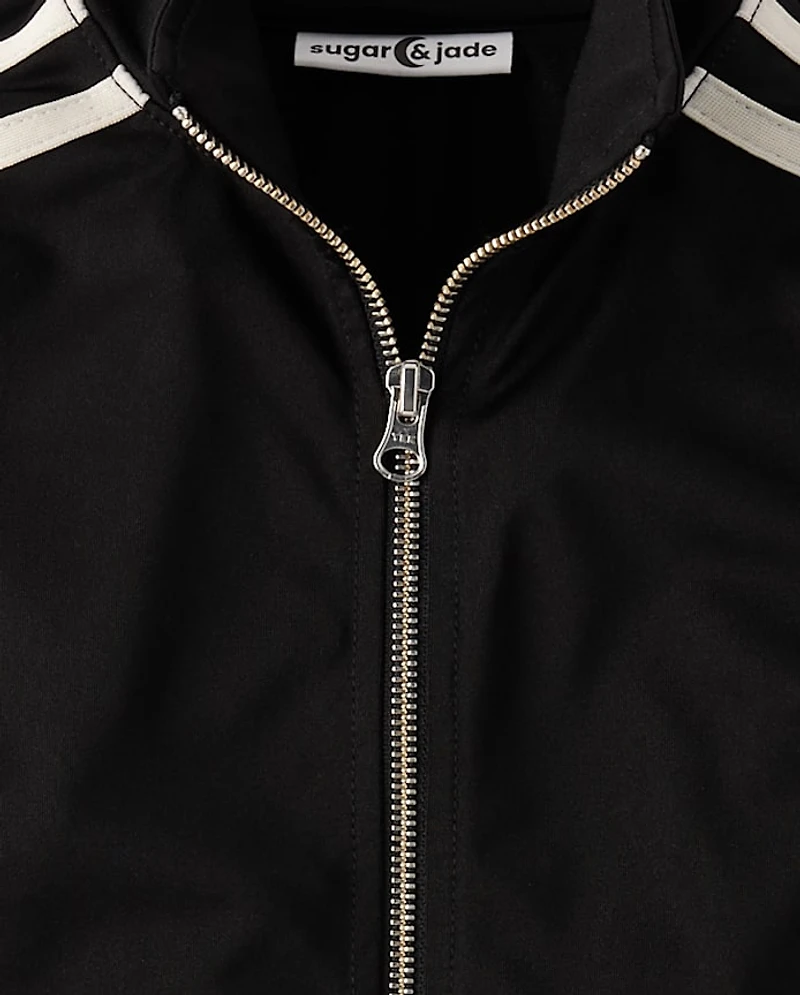 Tween Girls Contrast Stripe Track Jacket