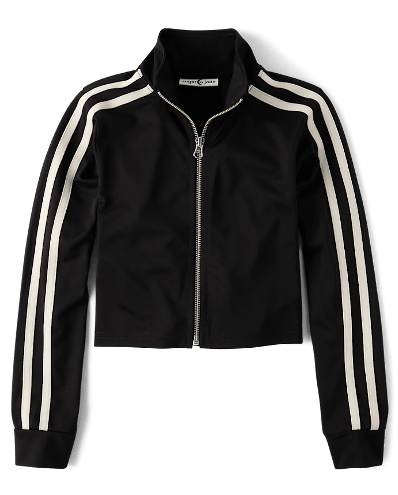 Tween Girls Contrast Stripe Track Jacket