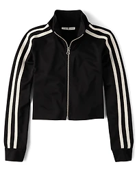 Tween Girls Contrast Stripe Track Jacket
