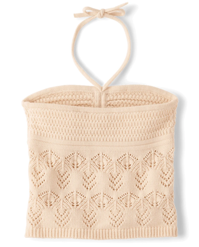 Tween Girls Crochet Halter Top