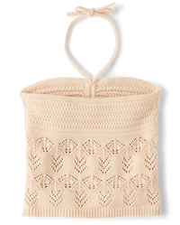 Tween Girls Crochet Halter Top