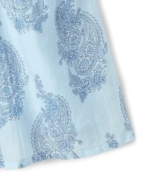 Tween Girls Paisley Button Tank Dress