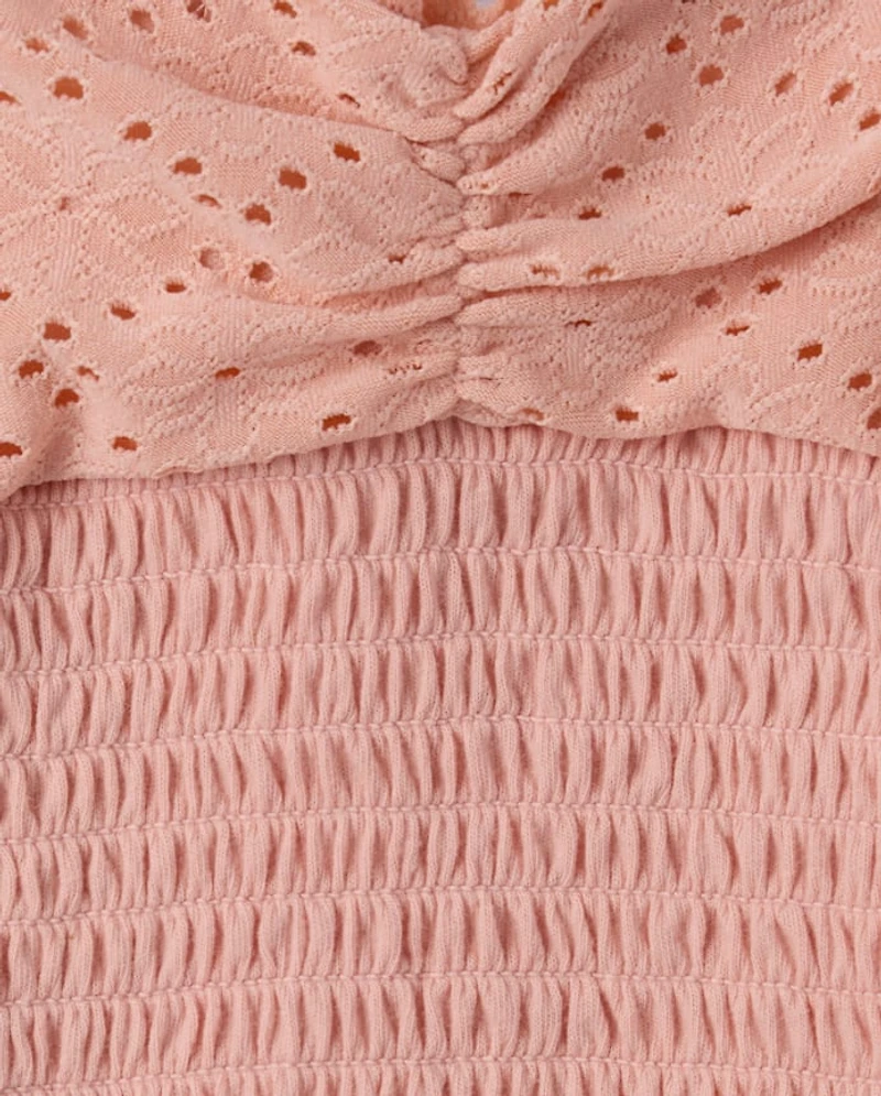 Tween Girls Textured Eyelet 2-Piece Outfit Set