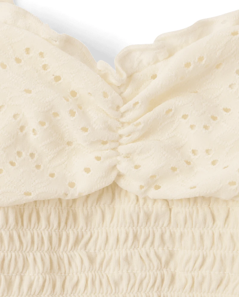 Tween Girls Textured Eyelet 2-Piece Outfit Set