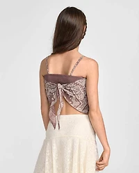 Tween Girls Textured Bandana Tank Top