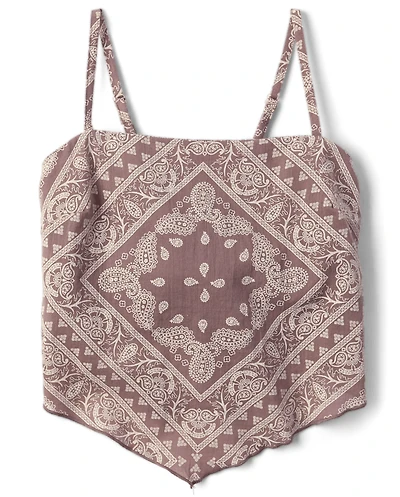 Tween Girls Textured Bandana Tank Top