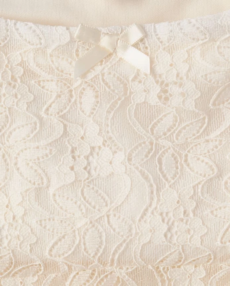 Tween Girls Lace Midi Hanky Hem Skirt