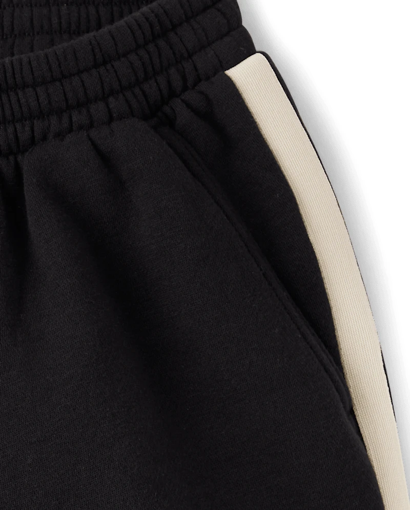 Tween Girls Side Stripe Premium Fleece Barrel Sweatpants