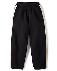 Tween Girls Side Stripe Premium Fleece Barrel Sweatpants