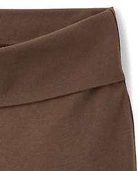 Tween Girls Foldover Waist Wide Leg Leggings