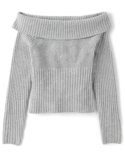 Tween Girls Off Shoulder Sweater