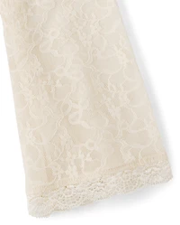 Tween Girls Lace Wide Neck Top