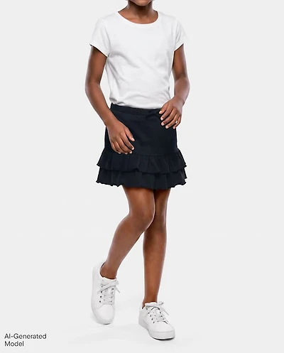 Tween Girls Tiered Skort