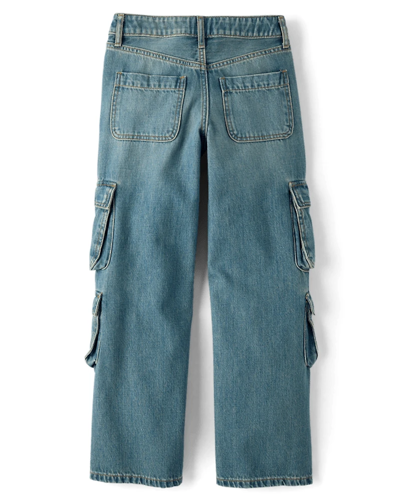 Tween Girls Baggy Cargo Jeans
