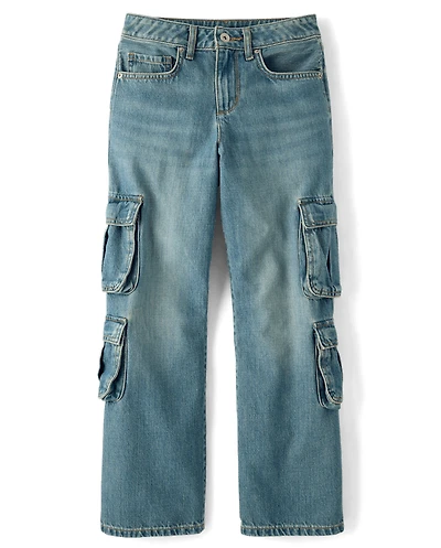 Tween Girls Baggy Cargo Jeans