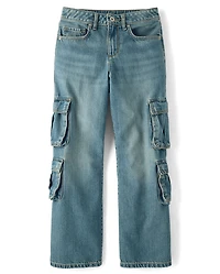 Tween Girls Baggy Cargo Jeans