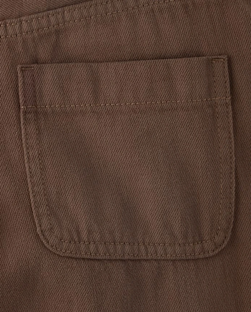 Tween Girls Garment Dyed Baggy Cargo Jeans