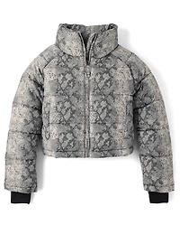 Tween Girls Snake Puffer Jacket