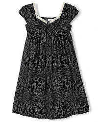 Tween Girls Dot Fit And Flare Dress