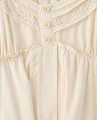 Tween Girls Pintuck Hanky Hem Top