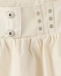 Tween Girls Grommet Poplin Bubble Skort