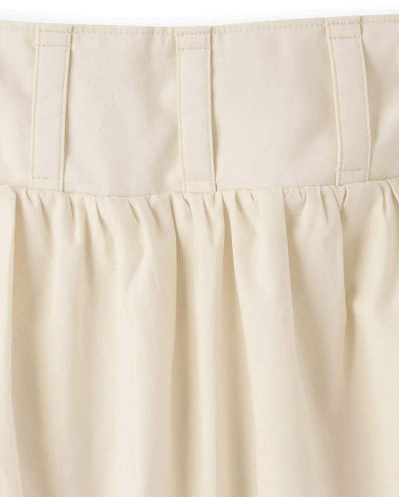 Tween Girls Grommet Poplin Bubble Skort