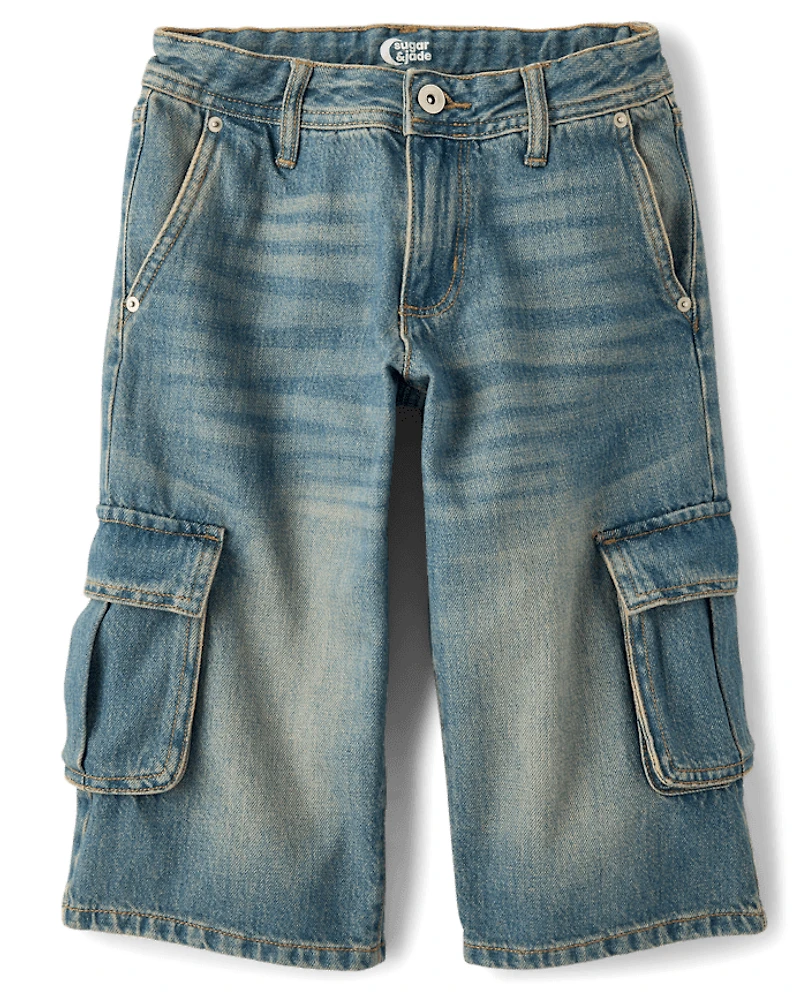 Tween Girls Low Rise Below-Knee Jorts