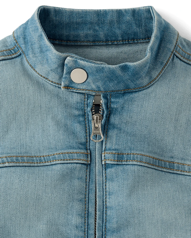 Tween Girls Denim Zip Up Jacket
