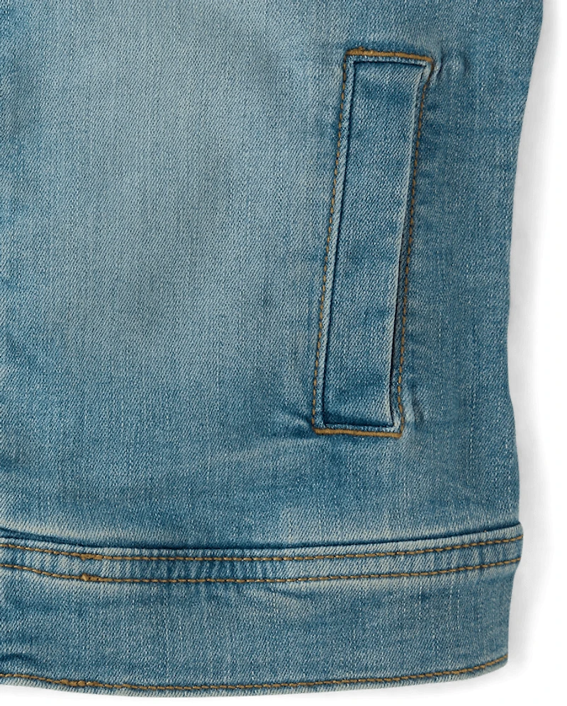 Tween Girls Denim Zip Up Jacket