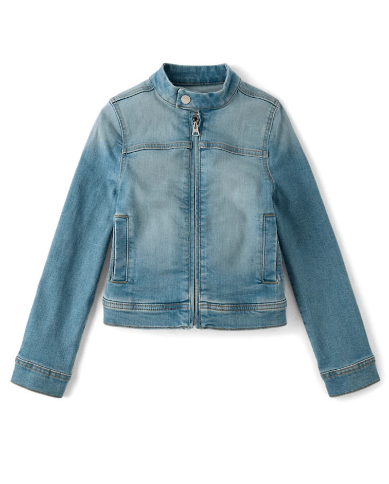 Tween Girls Denim Zip Up Jacket