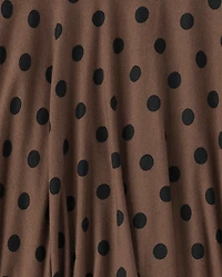 Tween Girls Polka Dot Hanky Hem Skirt