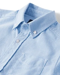 Chemise boutonnée Oxford pour uniforme enfants