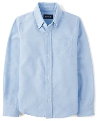 Chemise boutonnée Oxford pour uniforme enfants