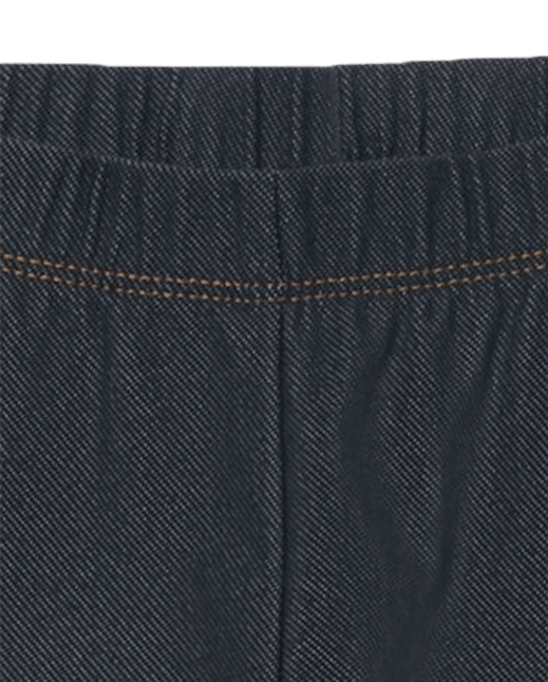 Girls Regular Faux Denim Leggings