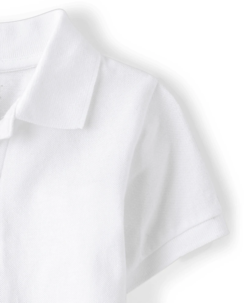 Polo en piqué d'uniforme pour bébés et tout-petits garçons