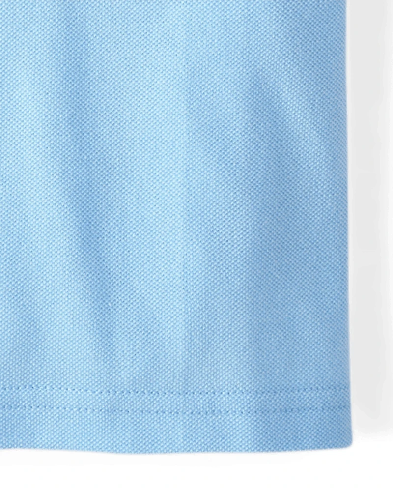 Polo en piqué d'uniforme pour bébés et tout-petits garçons