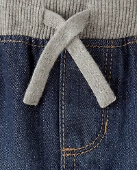 Jean droit basique à enfiler pour bébés et tout-petits garçons