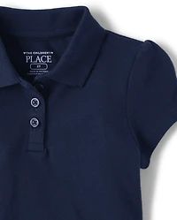 Toddler Girls Uniform Soft Pique Polo Dress