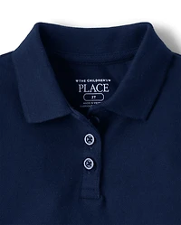 Toddler Girls Uniform Soft Pique Polo Dress
