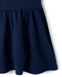 Toddler Girls Uniform Soft Pique Polo Dress